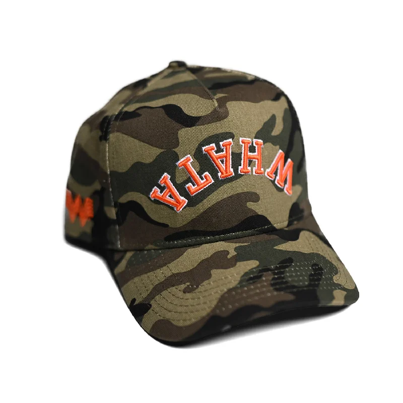 Windproof outdoor hats-True Brvnd® Camo Whataburger Hat