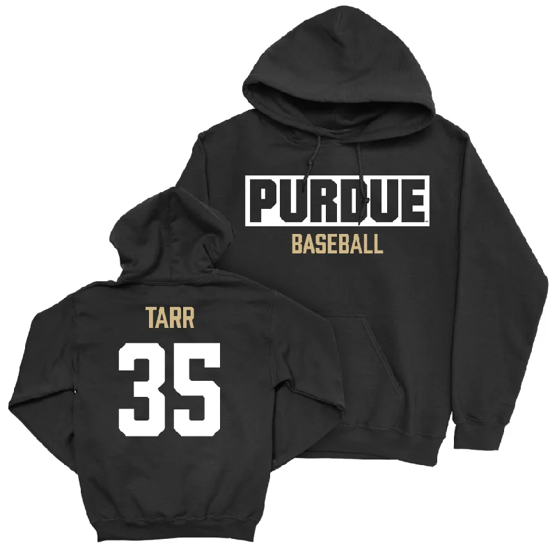 Urban athletic hoodie-Baseball Black Staple Hoodie     - Matthew Tarr