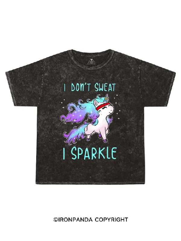 cool retro T-shirt-i don't sweat,i sparkle Kids Washed T-Shirt