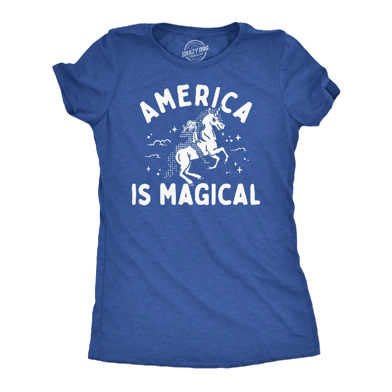 tie dye graphic T-shirt-America Is Magical Women's T Shirt