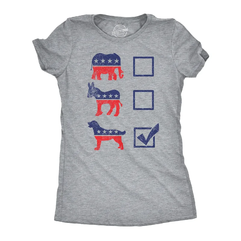 artist T-shirt-Voting Ballot Dog Women's T Shirt