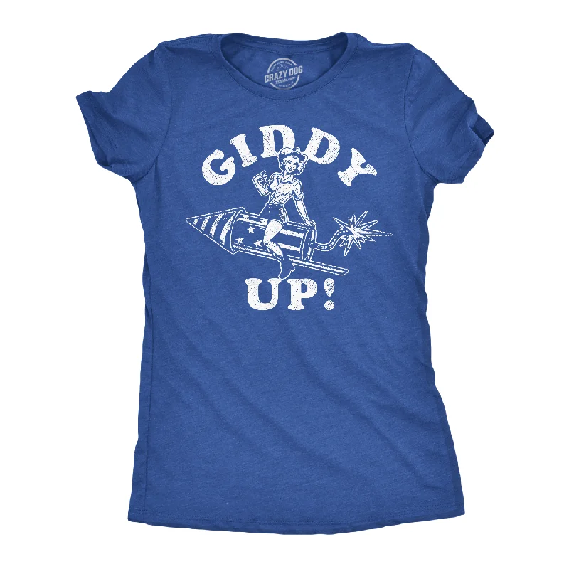 printed T-shirt-Giddy Up Women's T Shirt