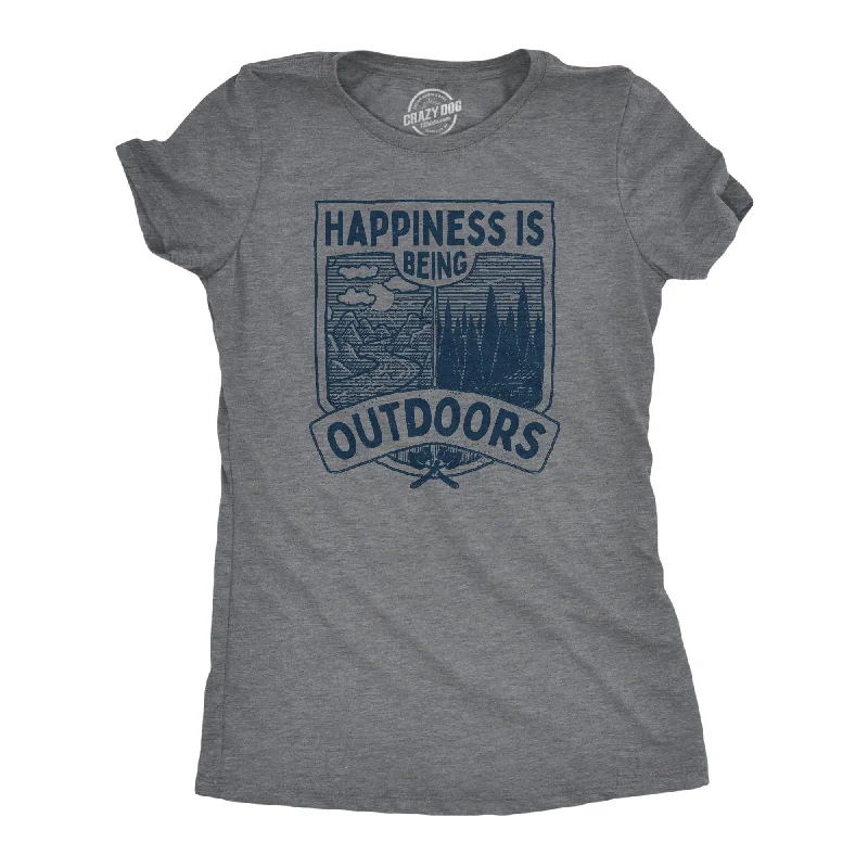 soft T-shirt-Hapiness Is Being Outdoors Women's T Shirt