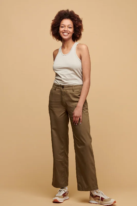 Spring pants-Women's Work Trousers - Light Olive