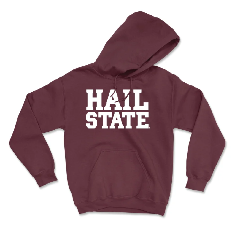 Slim fit hoodie-Maroon Football Hail Hoodie - Nicholas Barr-Mira