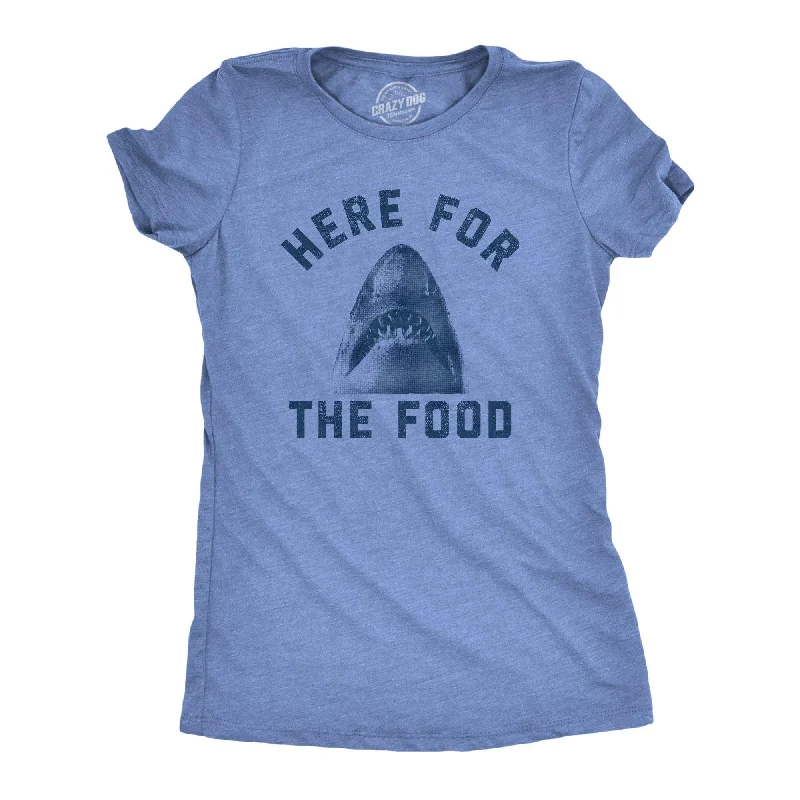 printed T-shirt-Here For The Food Women's T Shirt