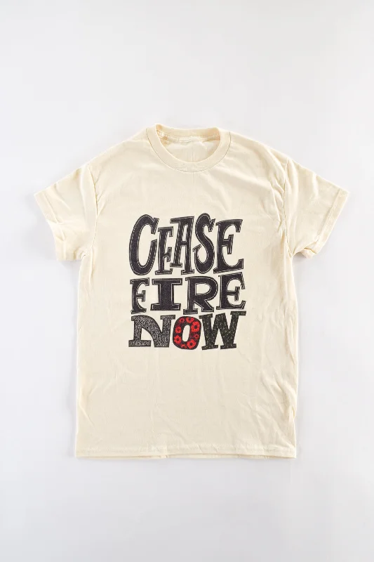 luxury graphic T-shirt-CEASEFIRE NOW! T-Shirt