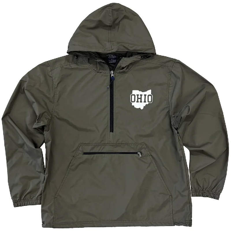 Zip design jacket-State of Ohio Pack-N-Go Windbreaker