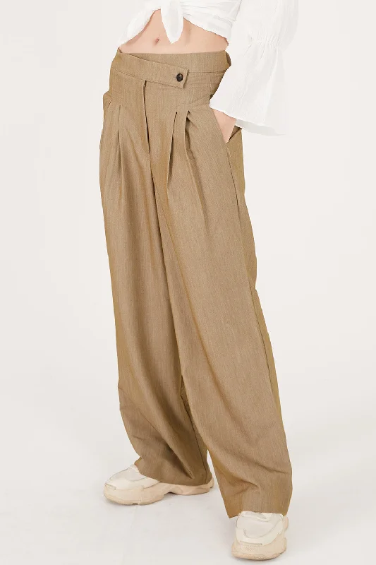 Spring pants-Nova Wrap Front Wide Leg Pants