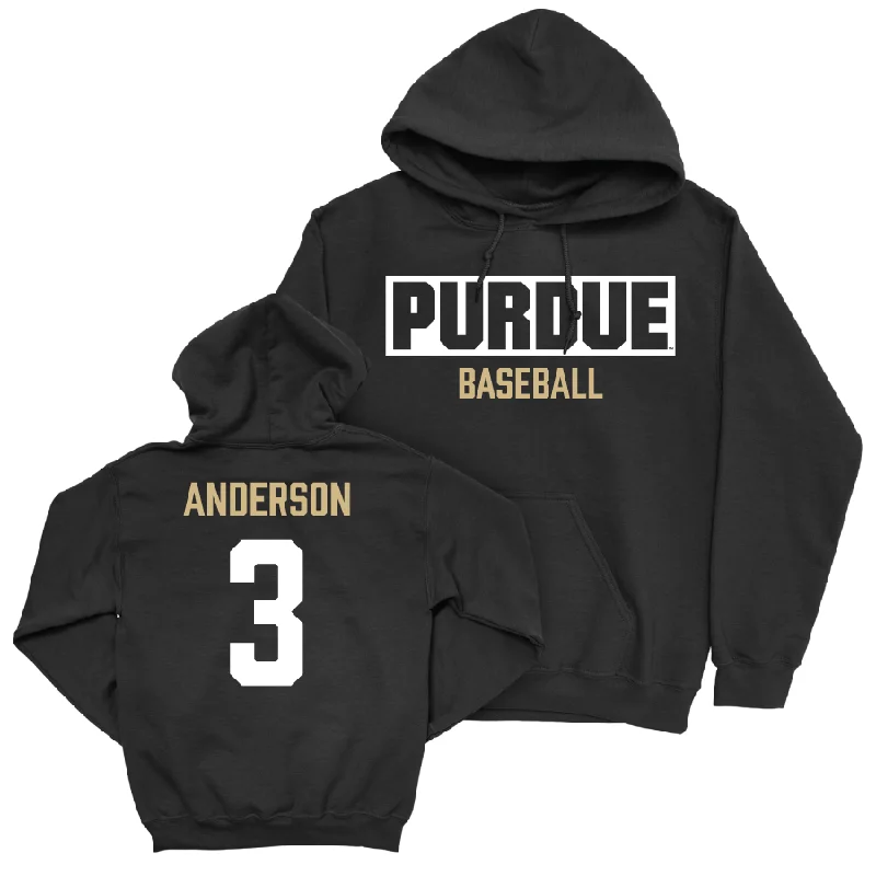 Unique design hoodie-Baseball Black Staple Hoodie     - Eli Anderson