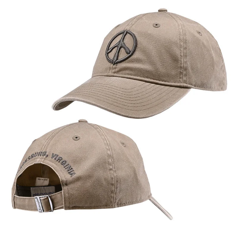 Sports style hats-Peace Track Pigment Washed Hat: Khaki by Champion