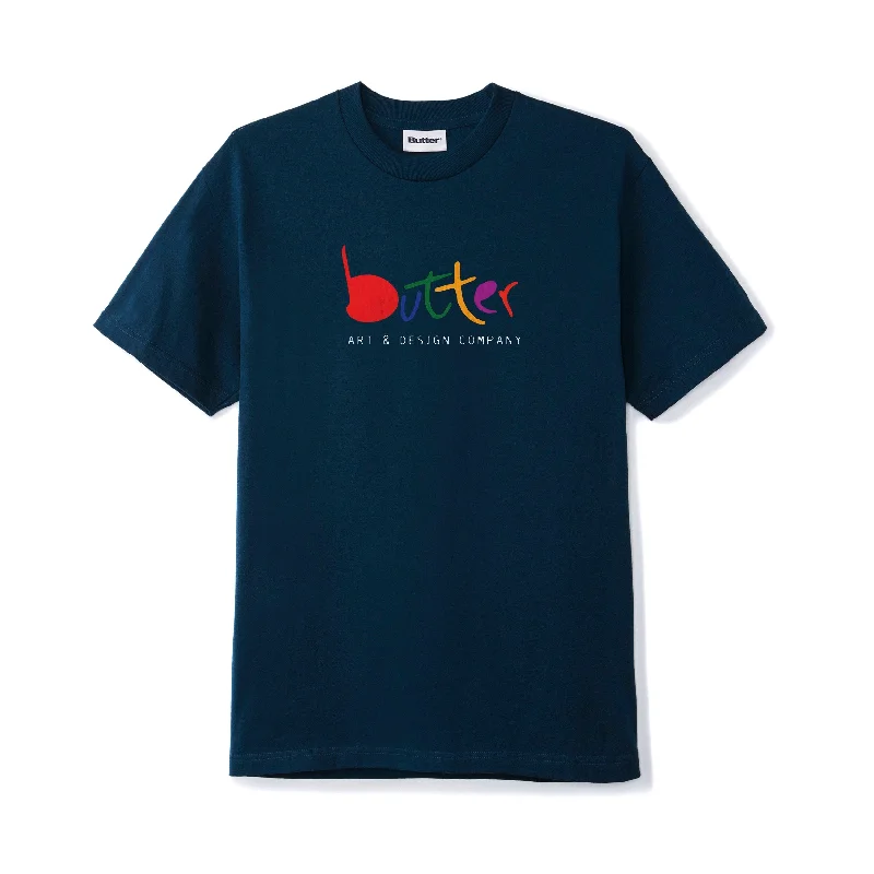 street style T-shirt-Butter Goods - Art Tee - Navy