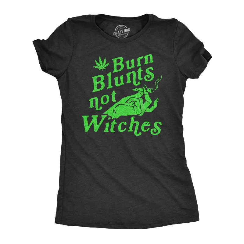 tie-dye T-shirt-Burn Blunts Not Witches Women's T Shirt