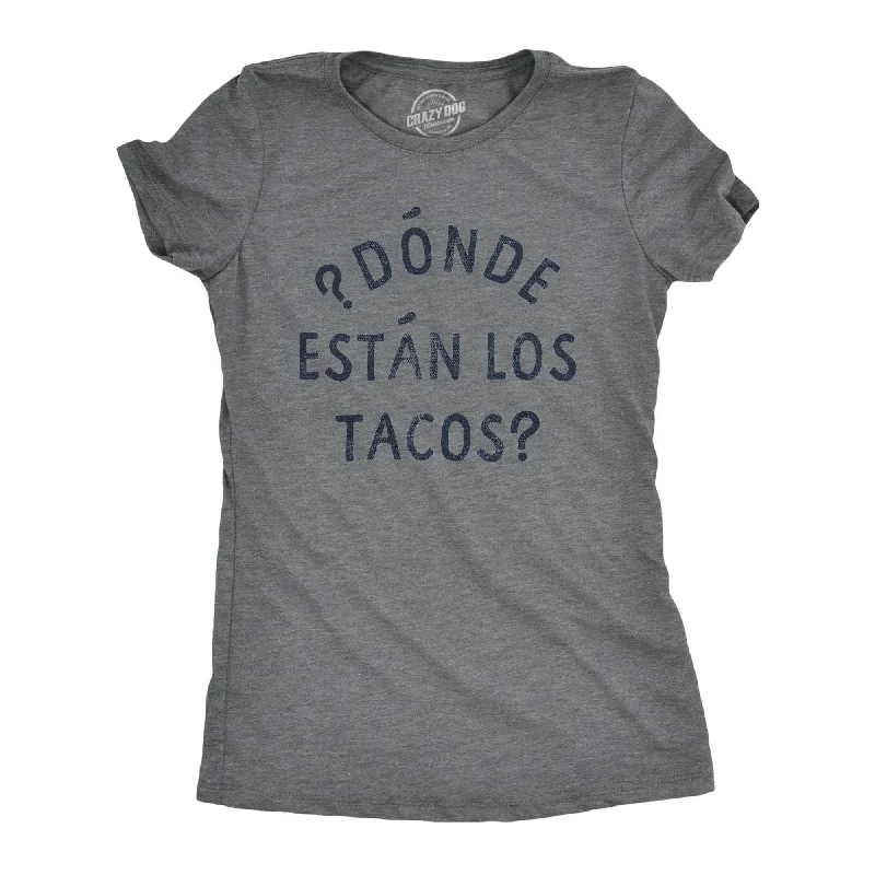 neon graphic T-shirt-Donde Estan Los Tacos Women's T Shirt