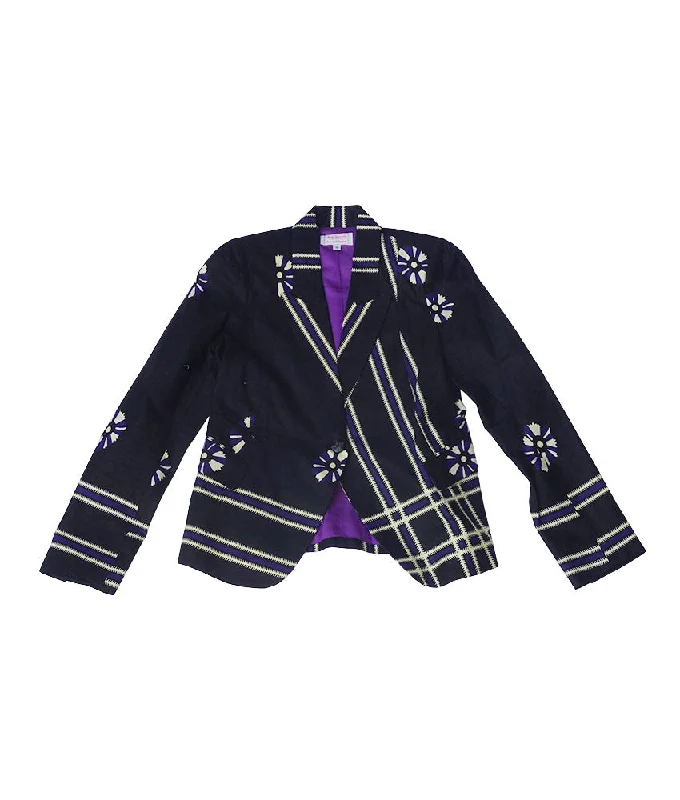 Casual jacket-Blaze in Black & Purple Crossing