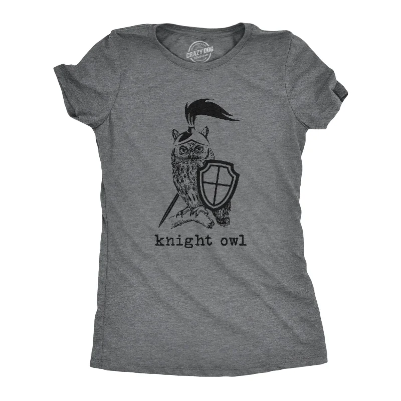 cool slogan T-shirt-Knight Owl Women's T Shirt