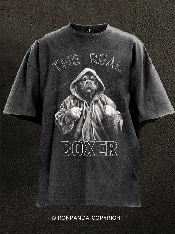 breathable T-shirt-The Real Boxer Washed Gym Shirt