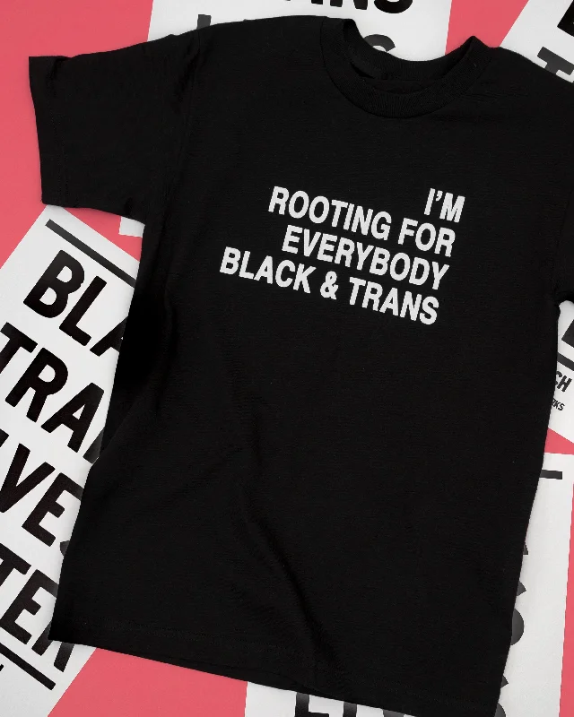 oversized graphic T-shirt-Rooting for Black and Trans T-Shirt | Christian Lovehall