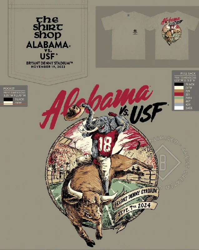 vintage T-shirt-The Shirt Shop Alabama vs USF Gameday T-Shirt