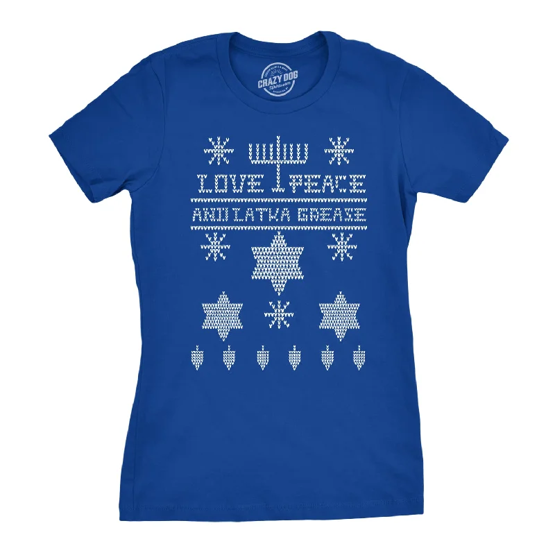 tie dye graphic T-shirt-Ugly Hanukkah Sweater Women's T Shirt