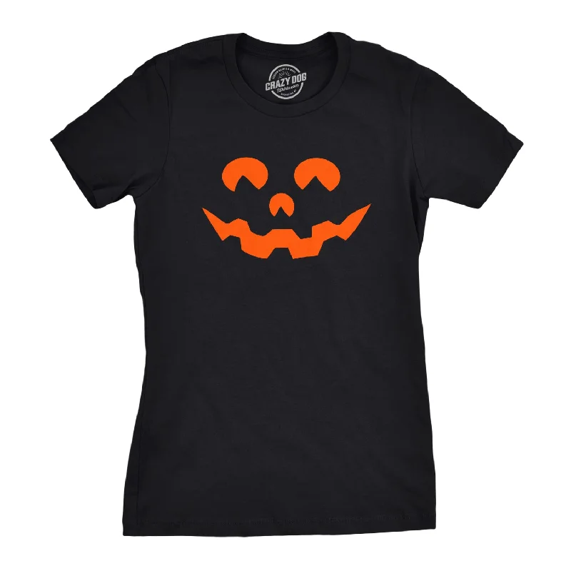 neon T-shirt-Cartoon Eyes Pumpkin Face Women's T Shirt