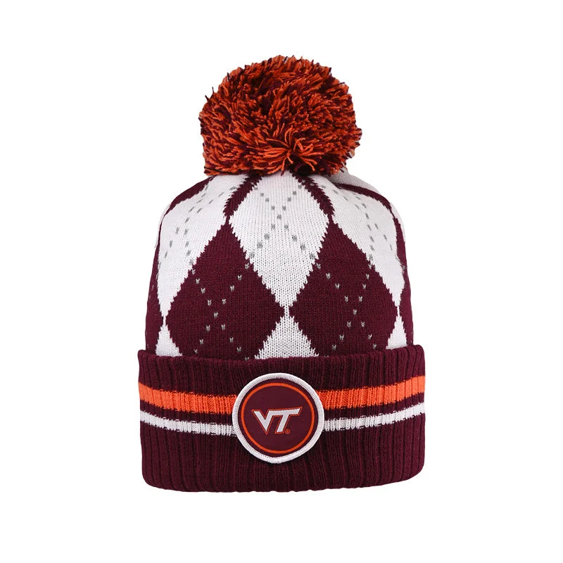 Camouflage hats-Virginia Tech Argyle Jacquard Beanie