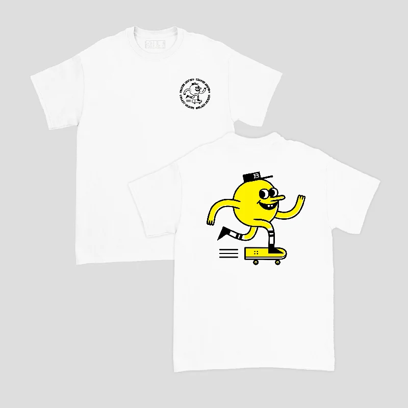 boho T-shirt-CLASSIC MASCOT LOGO T-SHIRT - WHITE