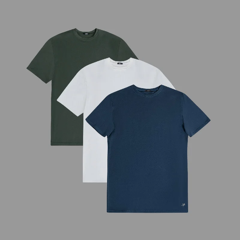 tropical T-shirt-Coastal Heavyweight Crew 3-Pack