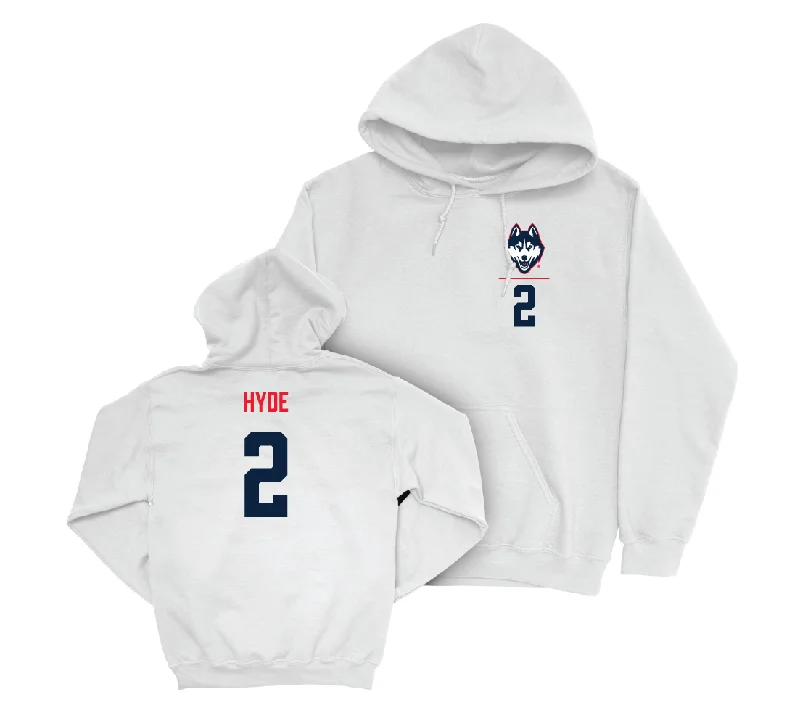 Street brand hoodie-UConn Baseball Logo White Hoodie - Ryan Hyde | #2