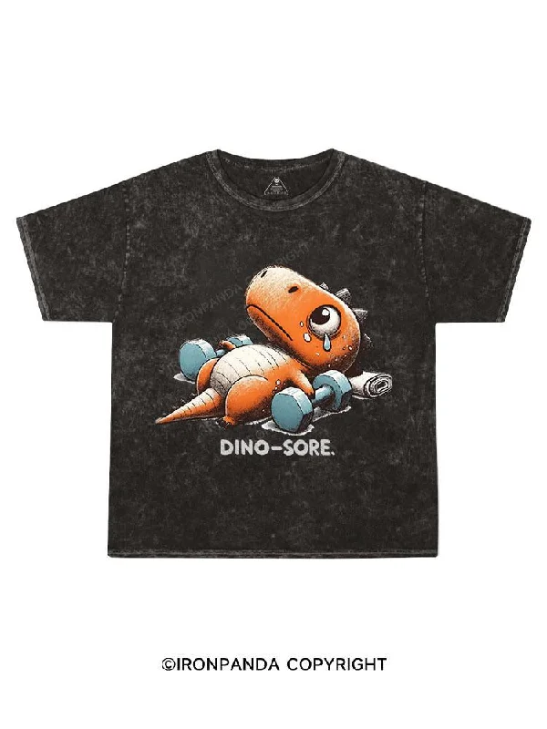 short sleeve T-shirt-DINO-SORE. Kids Washed T-Shirt