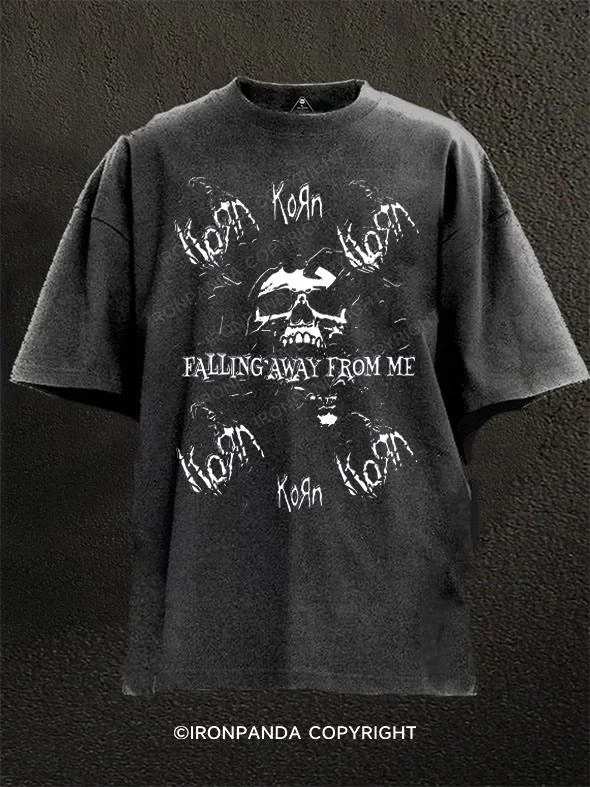 funny animal print T-shirt-Rock Band Korn Washed Gym Shirt