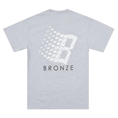 graphic design T-shirt-Bronze 56k - Polka Dot Tee - Heather Grey