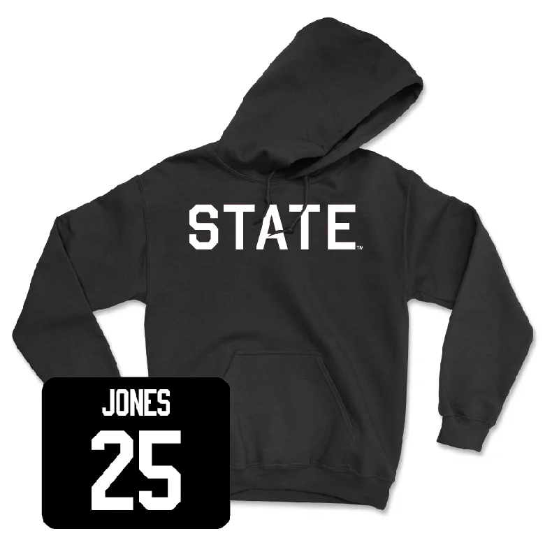 Loose fit hoodie-Football Black State Hoodie - Grant Evans