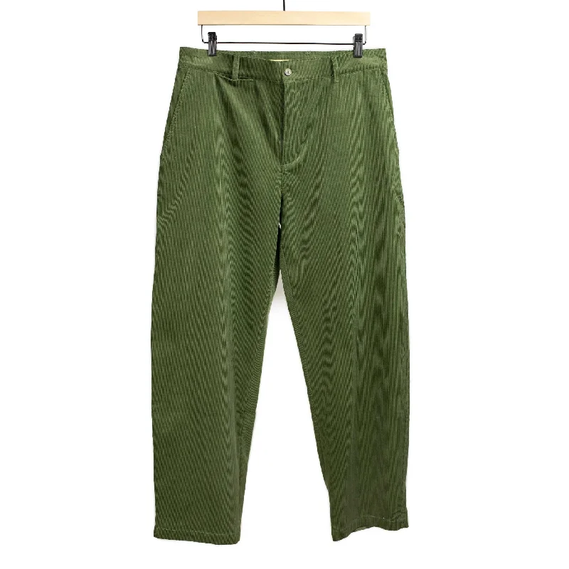 Quick-dry pants-Balloon trousers in verte cotton corduroy