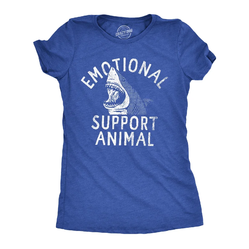 athletic T-shirt-Emotional Support Animal Shark Women's T Shirt