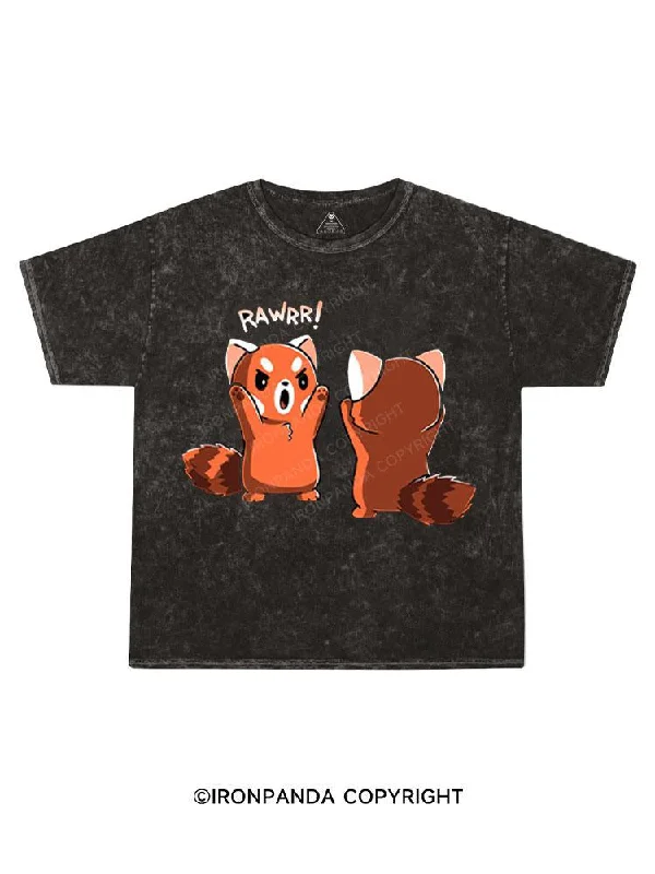 plain T-shirt-rawr Kids Washed T-Shirt