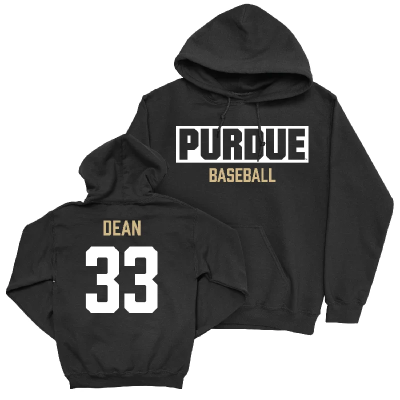 Hoodie jacket-Baseball Black Staple Hoodie - Parker Dean | #33