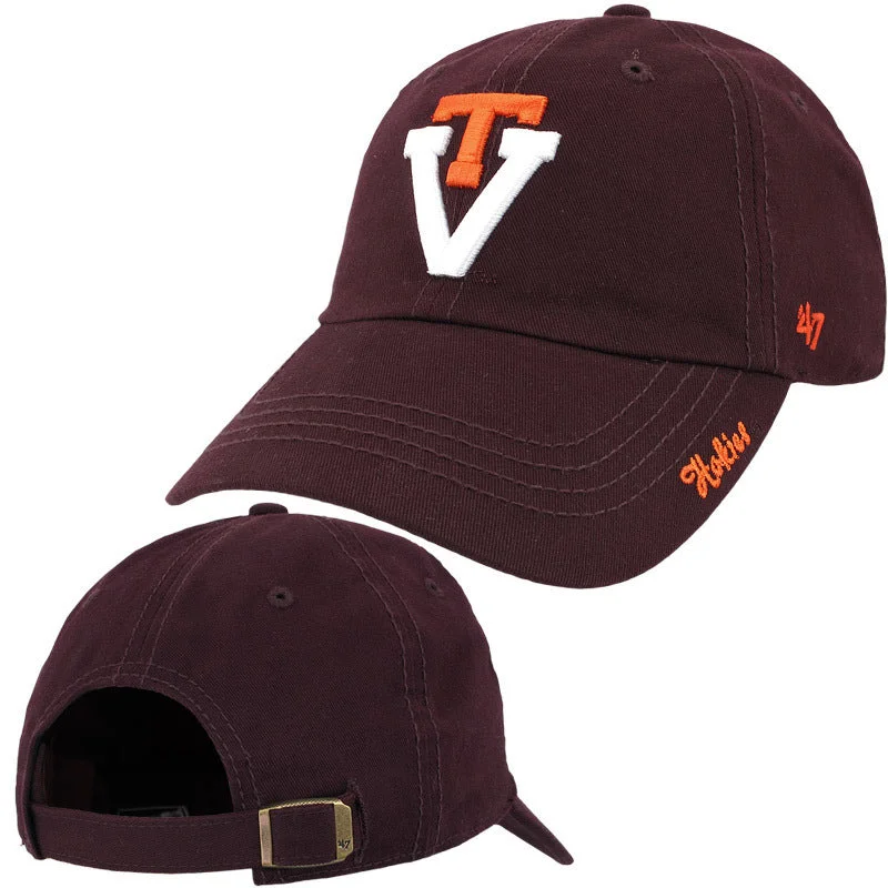 Sports style hats-Virginia Tech Women's Retro Logo Hat: Maroon by 47 Brand