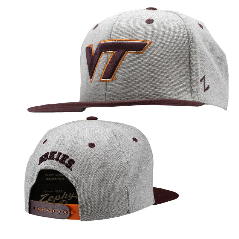 Black hats-Virginia Tech Stature Snapback Hat by Zephyr