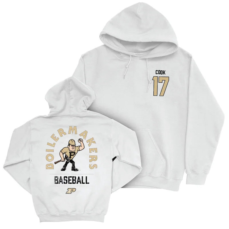 Urban style hoodie-Baseball White Mascot Hoodie  - Lukas Cook