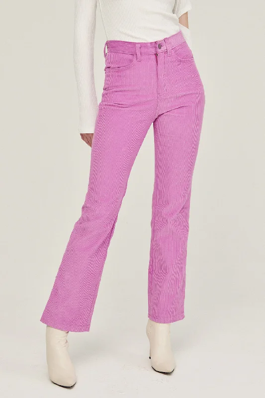 Inner layer pants-Monina High Waist Corduroy Pants