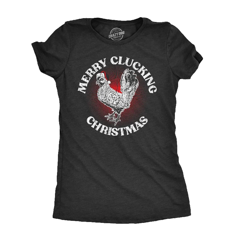 funny design T-shirt-Merry Clucking Christmas Women's T Shirt