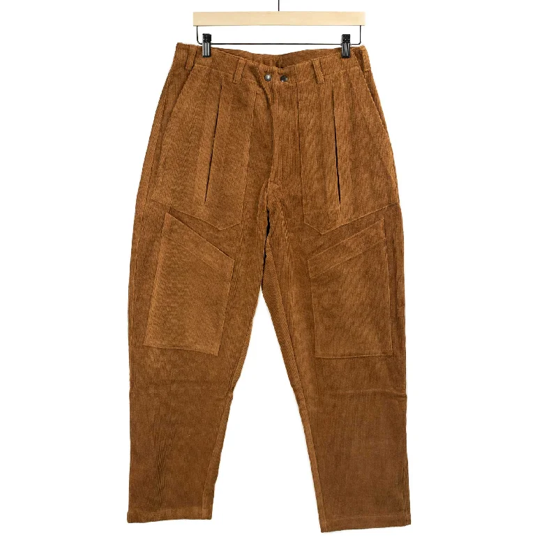 Ski pants-Submariner pants in chestnut brown cotton corduroy (restock)