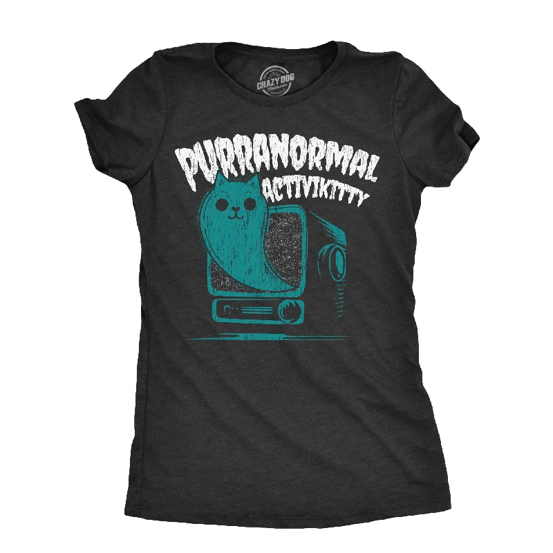 graphic T-shirt-Purranormal Activikitty - Paranormal Cat Women's T Shirt