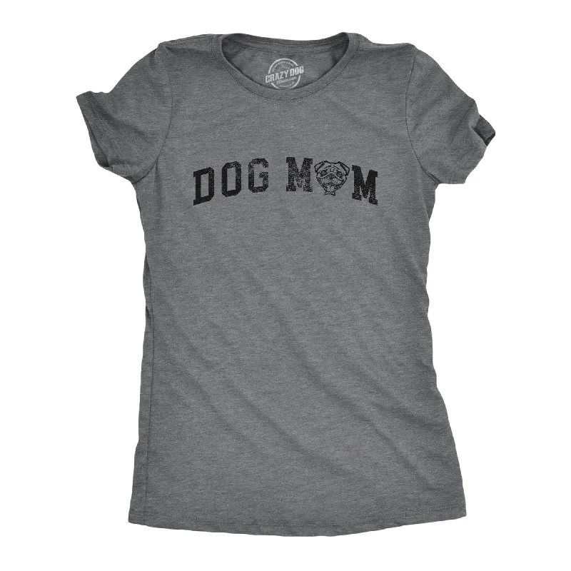 printed graphic T-shirt-Dog Mom Pug Women's T Shirt