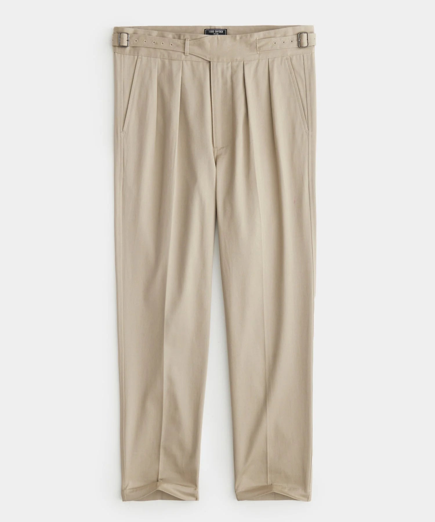 Breathable pants-Lightweight Italian Cotton Gurkha Trouser in Sand Stone