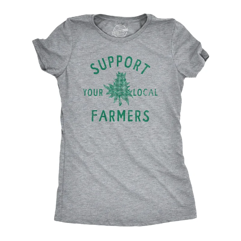 tie dye graphic T-shirt-Support Your Local Farmers Women's T Shirt