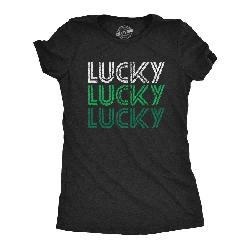 lightweight T-shirt-Lucky Lucky Lucky Women's T Shirt