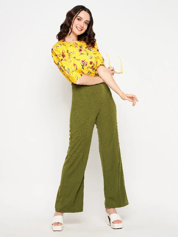 Dark pants-High Waisted Stretchy Parallel Pants