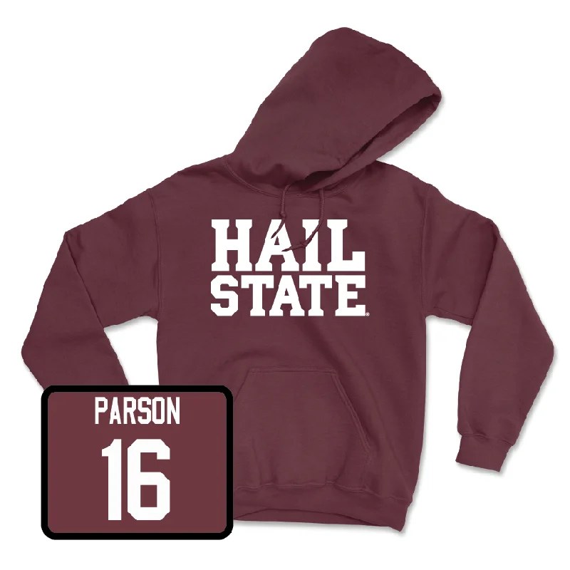 Sweatshirt hoodie-Maroon Football Hail Hoodie - Chris Parson